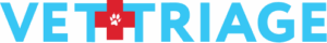 Logo of Vet Triage featuring a red cross and stylized text.